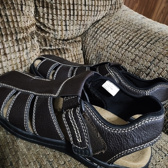 Izod Thames Men's Sandals Size 10M Brown Dad Shoes Fishing Sandals Clean - Picture 3 of 6